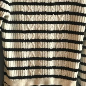 Black and White Peplum Sweater